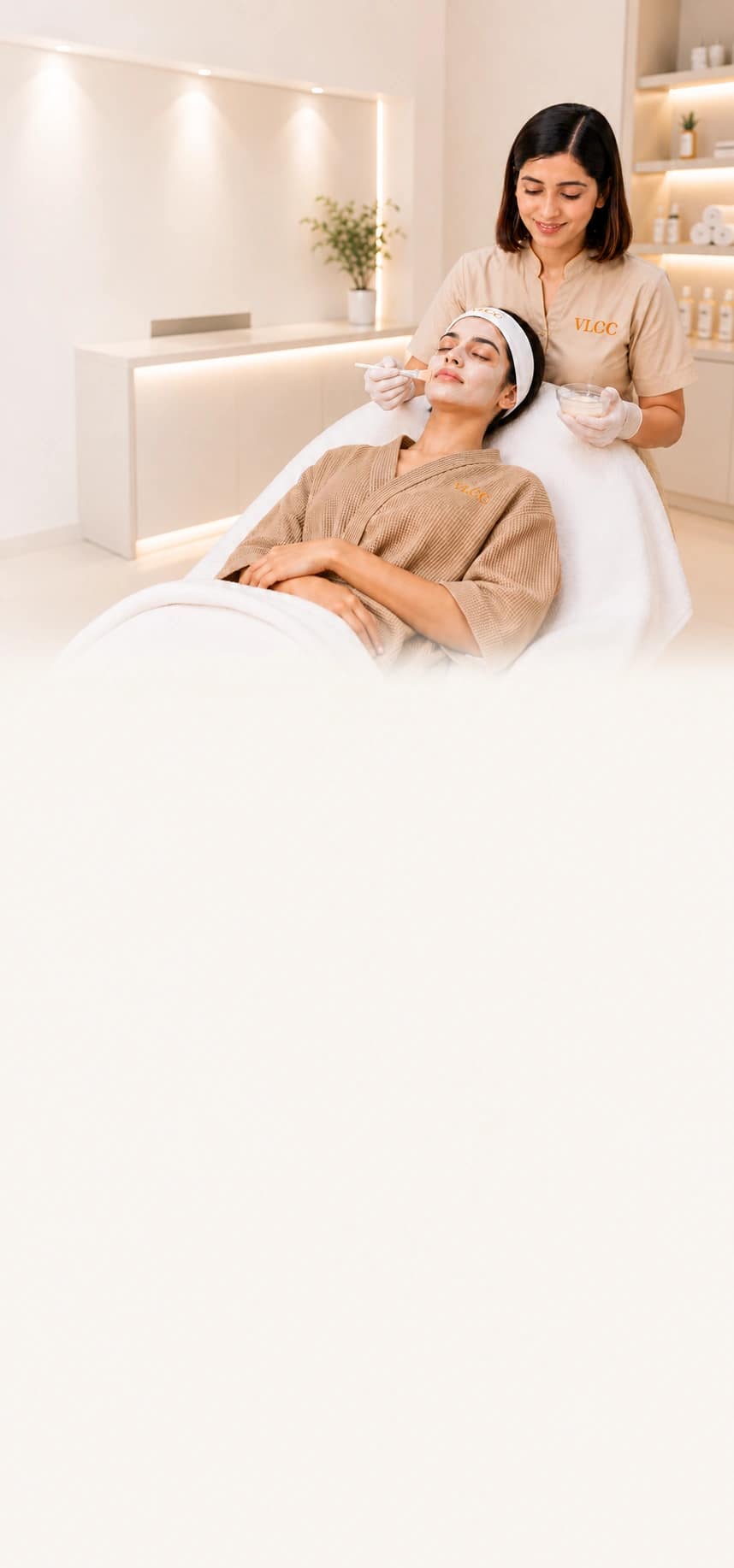 Woman with refreshed, glowing skin after a VLCC Express Facial
