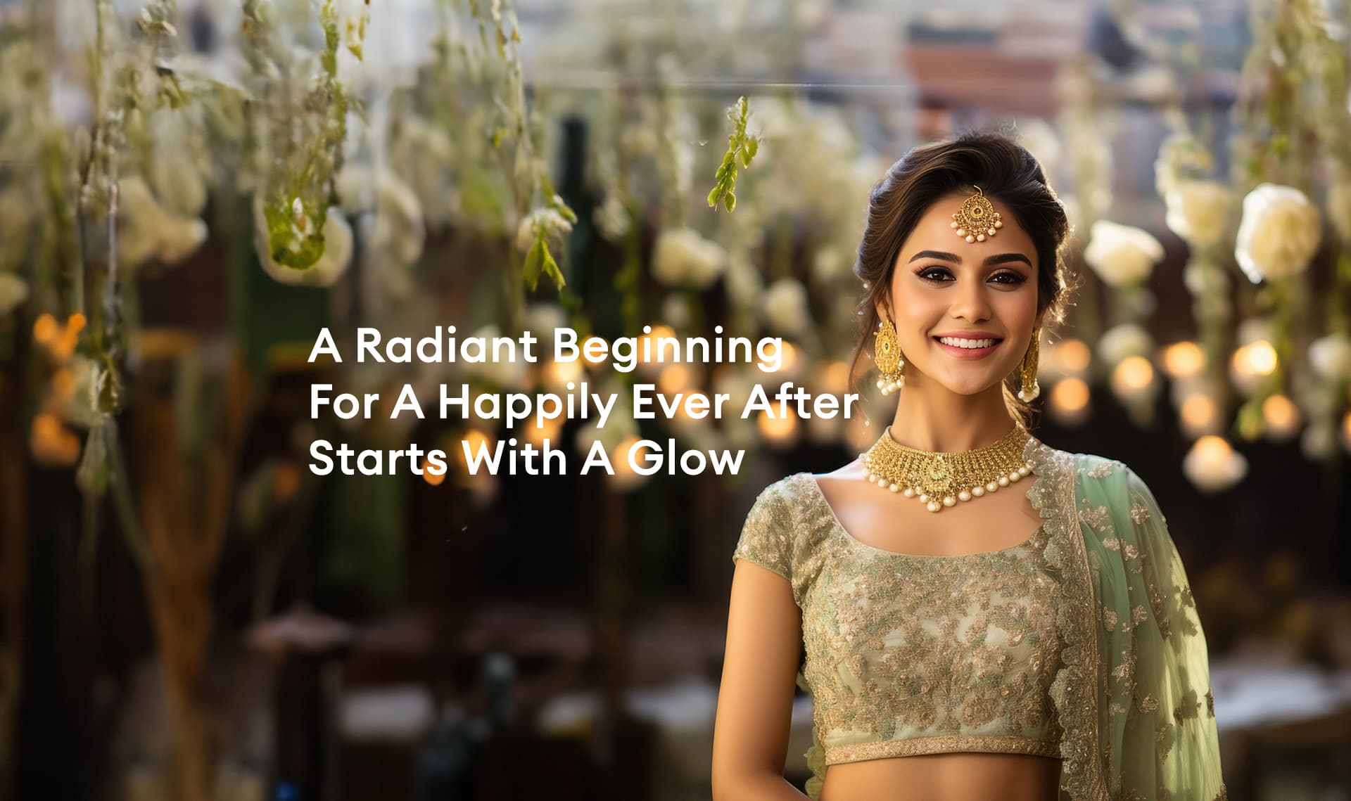 Bridal glow with radiant skin for wedding day