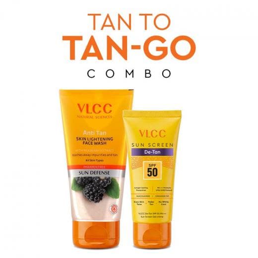 VLCC Tan Tango Combo – Anti Tan Face Wash & De-Tan Sunscreen for Daily Use