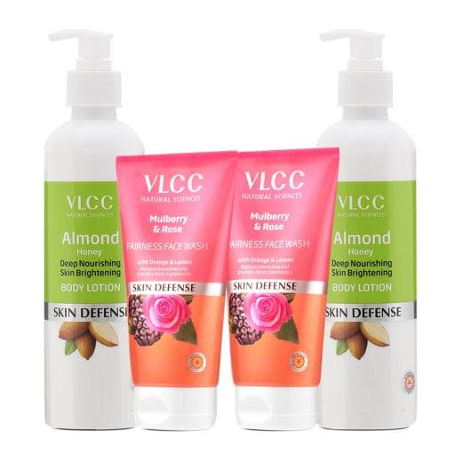 VLCC Mulberry Rose Face wash &  Almond Honey Skin Brightening Body Lotion