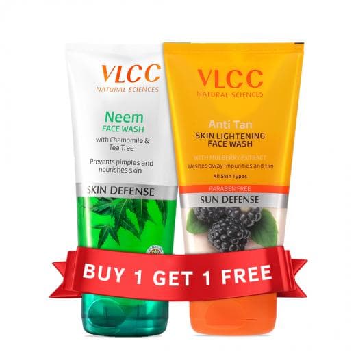 Clear Acne with VLCC Neem Face Wash & Anti Tan Face Wash