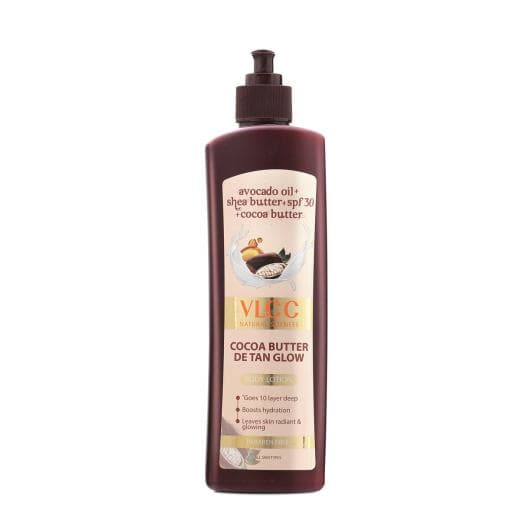 VLCC Cocoa Butter De-Tan Glow Body Lotion SPF 30 - Sun Protection and Nourishment