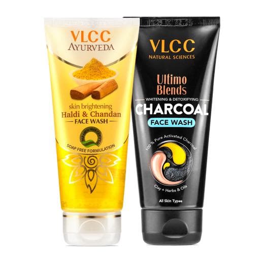 VLCC Ultimo Blends Charcoal & Ayurveda Haldi & Chandan Face Wash