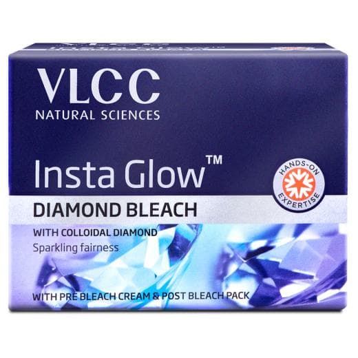 VLCC Insta Glow Diamond Bleach - Reveal Radiant Skin with Diamond Brightness