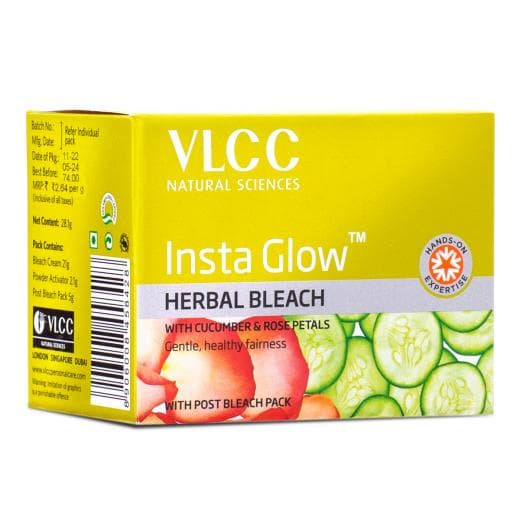 VLCC Insta Glow Herbal Bleach - Gentle and Effective Skin Brightening Solution