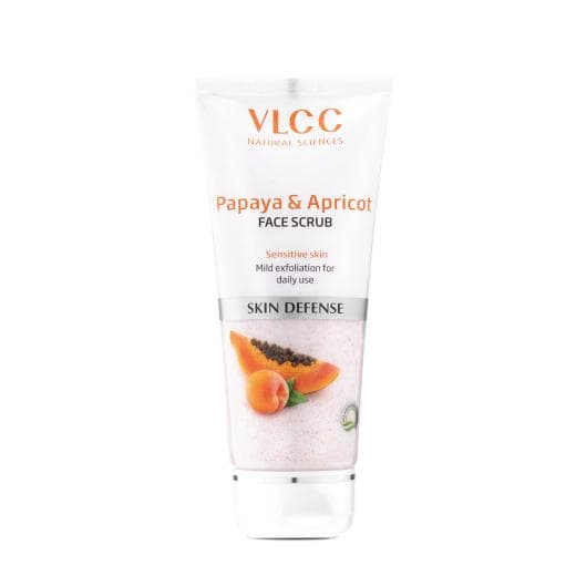 Reveal Smooth, Glowing Skin with VLCC Papaya & Apricot Face Scrub | Gentle and Mild Exfoliation