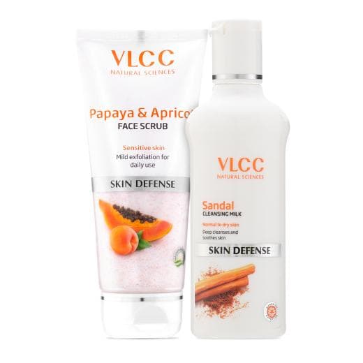 VLCC Sandal Cleansing Milk & Papaya & Apricot Face Scrub