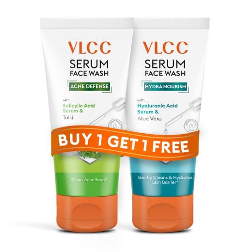 VLCC Serum Face Wash with  Salicylic acid, Tulsi, Hyaluronic Acid & Aloe Vera