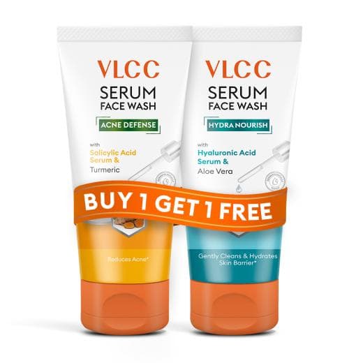 VLCC Serum Face Wash with  Salicylic acid, Turmeric, Hyaluronic Acid & Aloe Vera