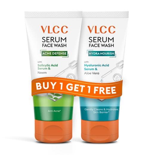 VLCC Serum Face Wash with  Salicylic acid, Neem, Hyaluronic Acid & Aloe Vera