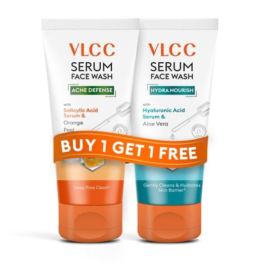 VLCC Serum Face Wash with  Salicylic acid, Orange Peel, Hyaluronic Acid & Aloe Vera