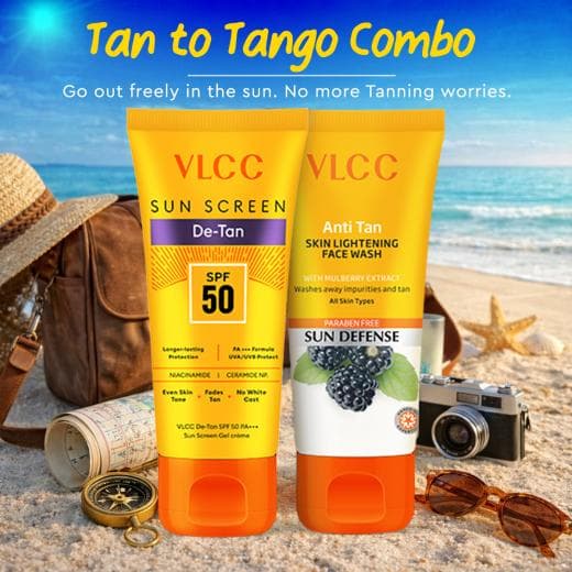 VLCC Tan Tango Combo – Anti Tan Face Wash & De-Tan Sunscreen for Daily Use